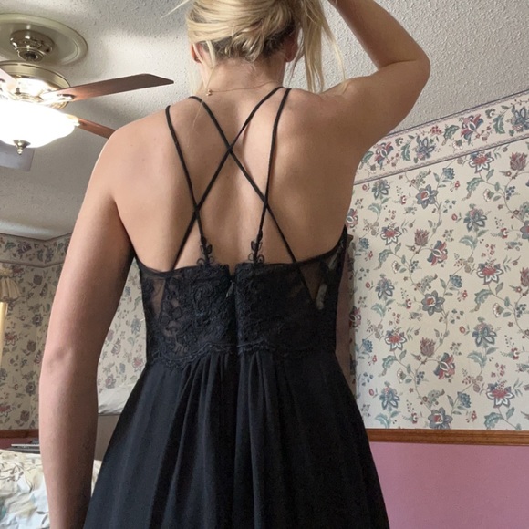 Black Azazie Bridesmaid dress Custom sizing tofit between 4/6 and 5’6/5’7 height - Picture 4 of 5